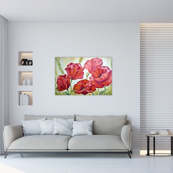 Tablou - Mac - flori (90x60 cm)