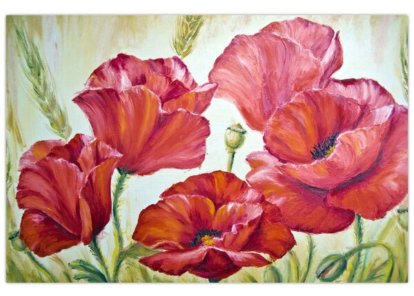 Tablou - Mac - flori (90x60 cm)
