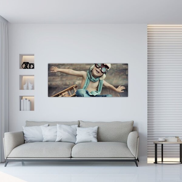 Tablou - Tânăr aviator (120x50 cm)