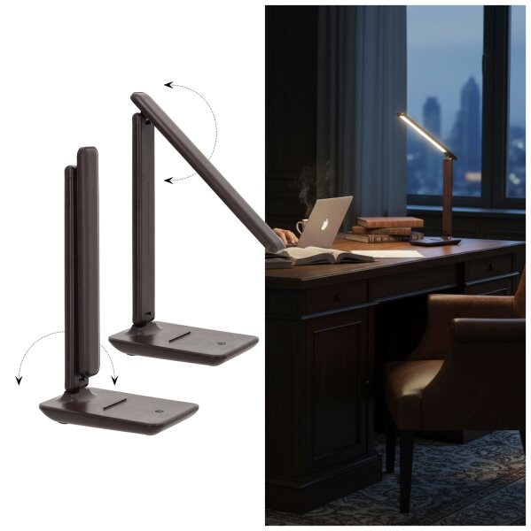 Brilagi-LED Lampă de masă cu intensitate reglabilă MODO LED/7W/230V 3000/4000/6500K maro
