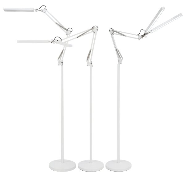 Brilagi - Lampă de podea flexibilă VARIO LED reglabilă, 14W/230V, 157 cm, albă