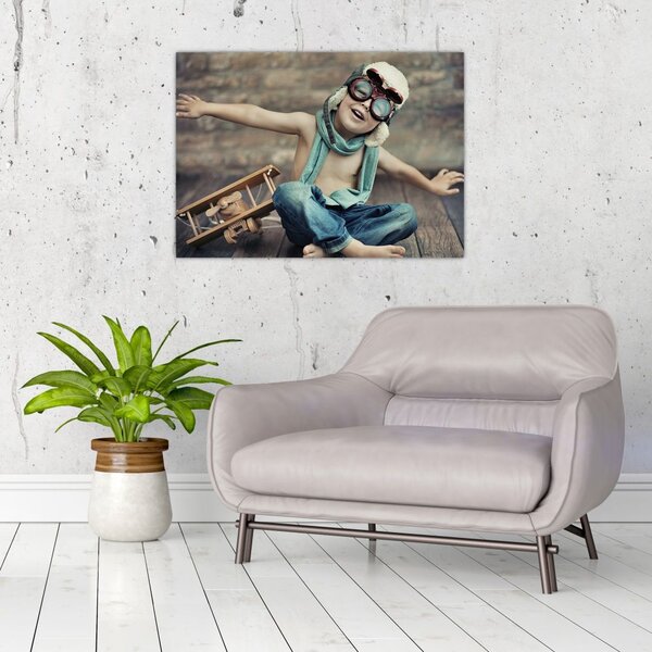 Tablou - Tânăr aviator (70x50 cm)