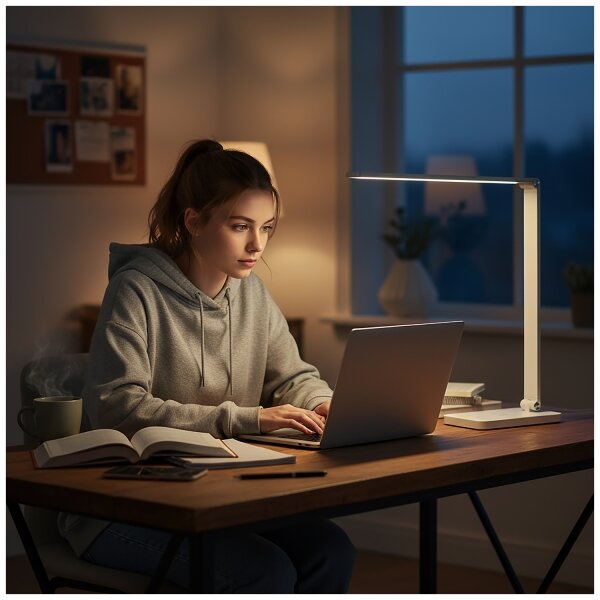 Brilagi - Lampă de masă LED reglabilă, cu control tactil și încărcare wireless Qi, LED/7W/5V, 3000/4000/6000K, albă