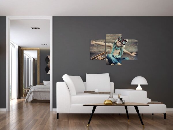Tablou - Tânăr aviator (90x60 cm)