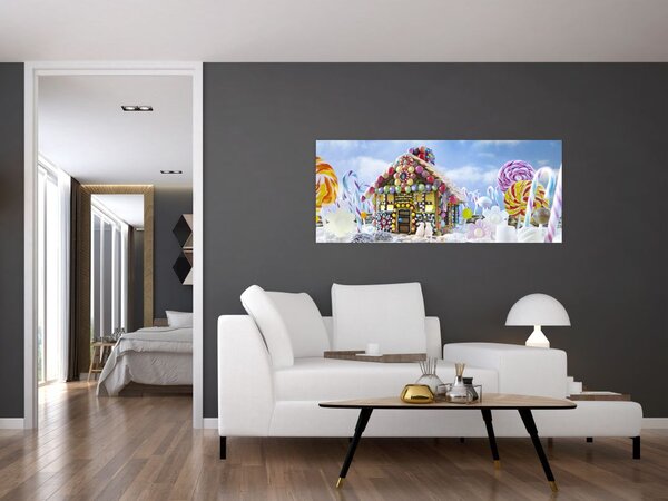 Tablou - Căsuță de turtă dulce (120x50 cm)
