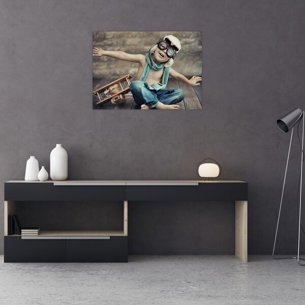 Tablou - Tânăr aviator (70x50 cm)