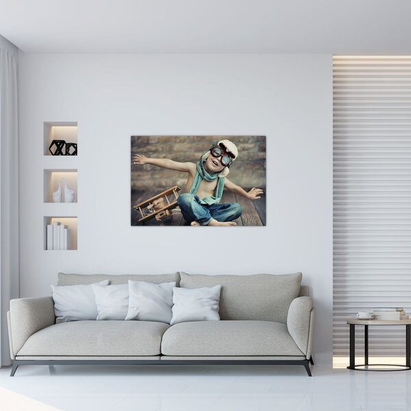 Tablou - Tânăr aviator (90x60 cm)