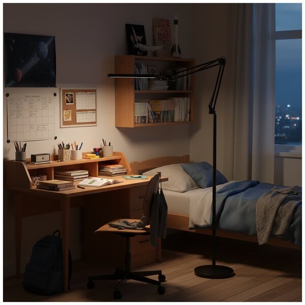 Brilagi - Lampadar flexibil VARIO LED dimabil/14W/5V 157 cm negru