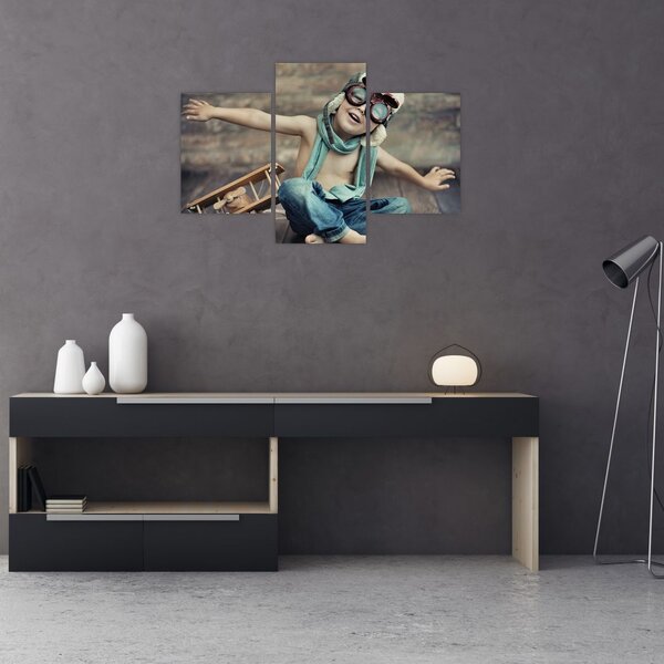 Tablou - Tânăr aviator (90x60 cm)