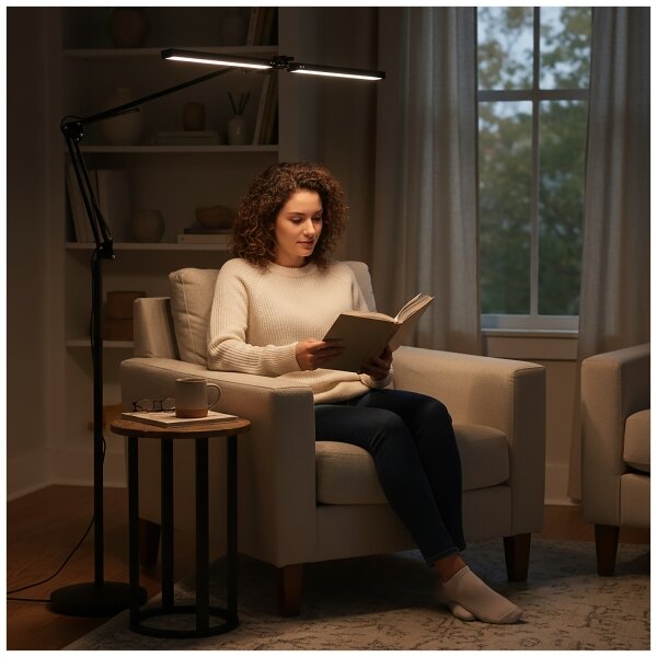 Brilagi - Lampadar flexibil VARIO LED dimabil/14W/5V 157 cm negru