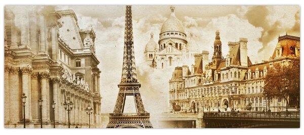 Tablou - Monumente din Paris (120x50 cm)