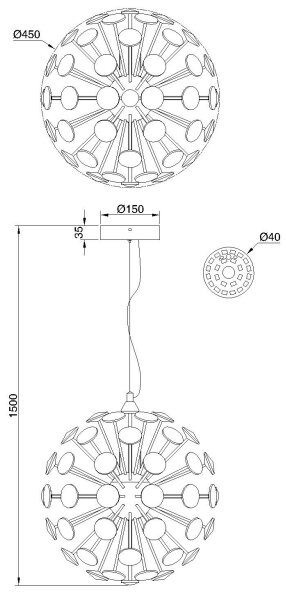 Globo 16047H1C - Lustră LED suspendată pe cablu VIRINA LED/24W/230V