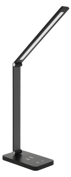 Brilagi - Lampă de birou LED tactilă cu dimmer, încărcare wireless QI, LED/7W/5V 3000/4000/6000K, negru