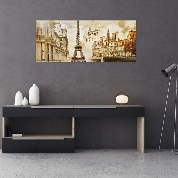 Tablou - Monumente din Paris (120x50 cm)