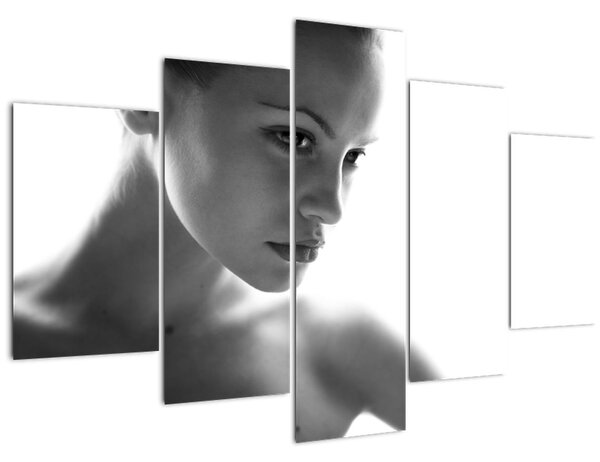 Tablou - Portretul femeii, alb- negru (150x105 cm)
