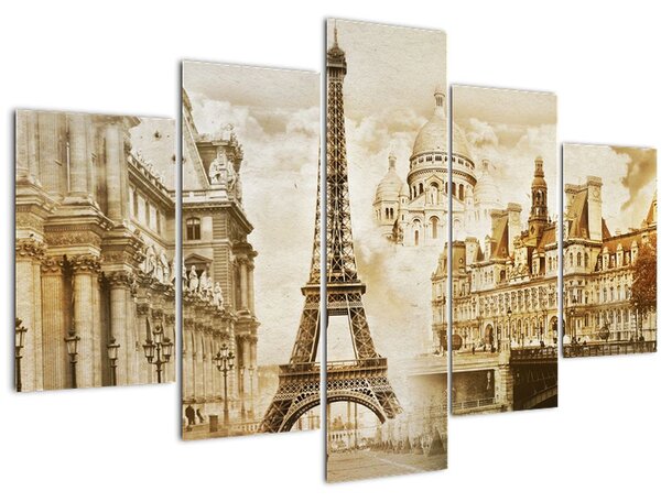 Tablou - Monumente din Paris (150x105 cm)
