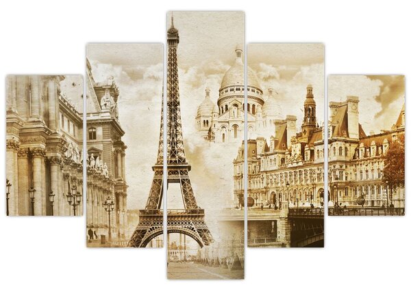 Tablou - Monumente din Paris (150x105 cm)