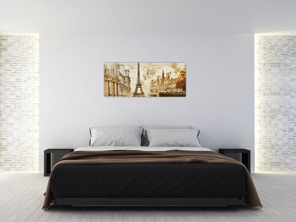 Tablou - Monumente din Paris (120x50 cm)