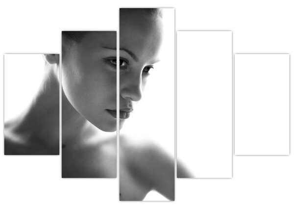 Tablou - Portretul femeii, alb- negru (150x105 cm)