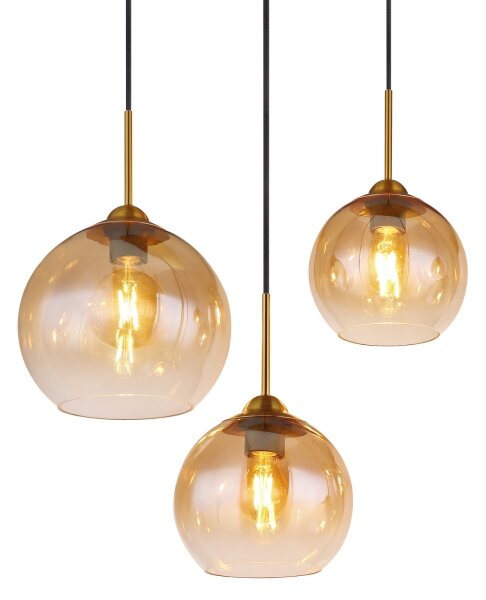 Globo 15788-6H - Lustră suspendată pe cablu JAMESSA 6xE27/60W/230V alamă