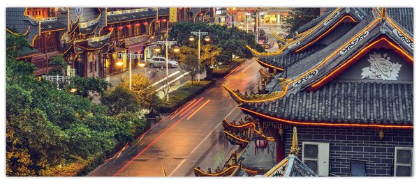 Tablou - Qintai Road, Chengdu, China (120x50 cm)