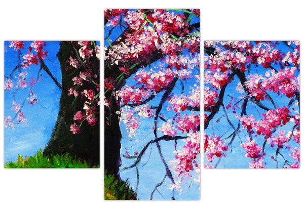 Tablou - Cireș înflorit - pictură (90x60 cm)