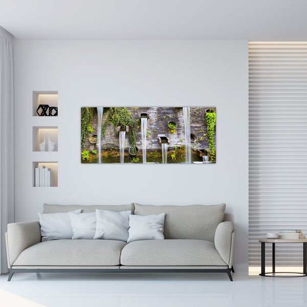 Tablou - Zid de piatră, Hamburg, Germania (120x50 cm)