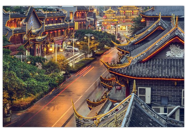 Tablou - Qintai Road, Chengdu, China (90x60 cm)