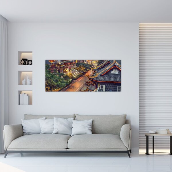 Tablou - Qintai Road, Chengdu, China (120x50 cm)