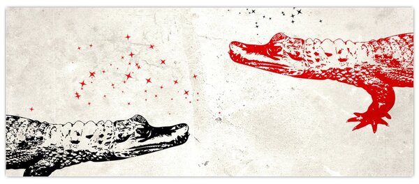 Tablou - Crocodili (120x50 cm)