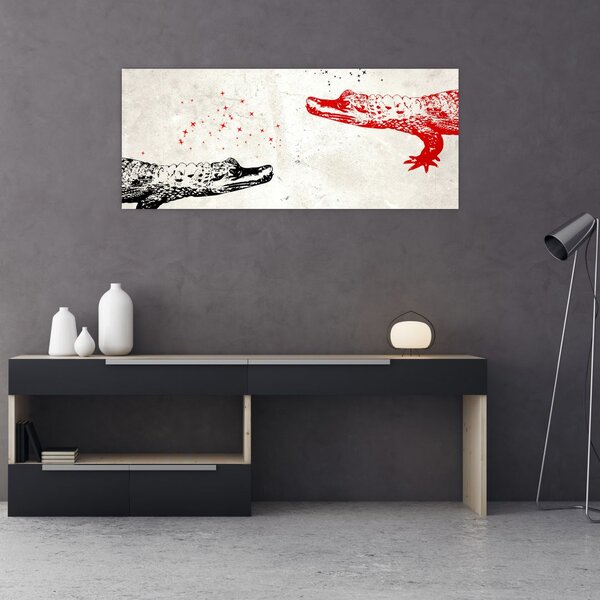 Tablou - Crocodili (120x50 cm)