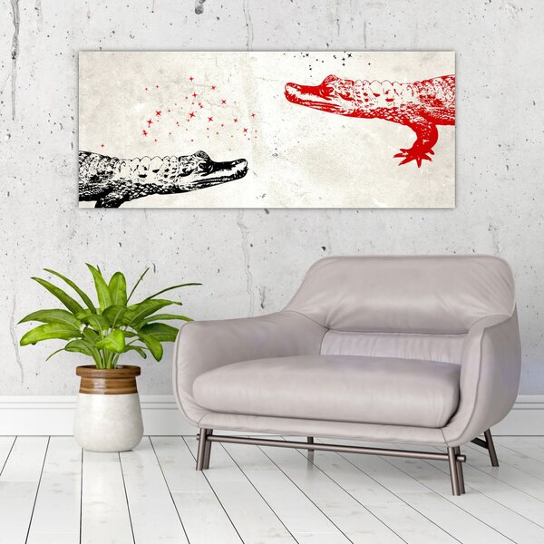 Tablou - Crocodili (120x50 cm)