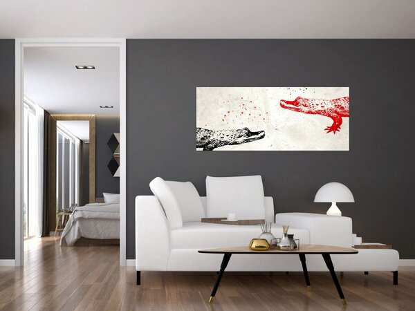 Tablou - Crocodili (120x50 cm)