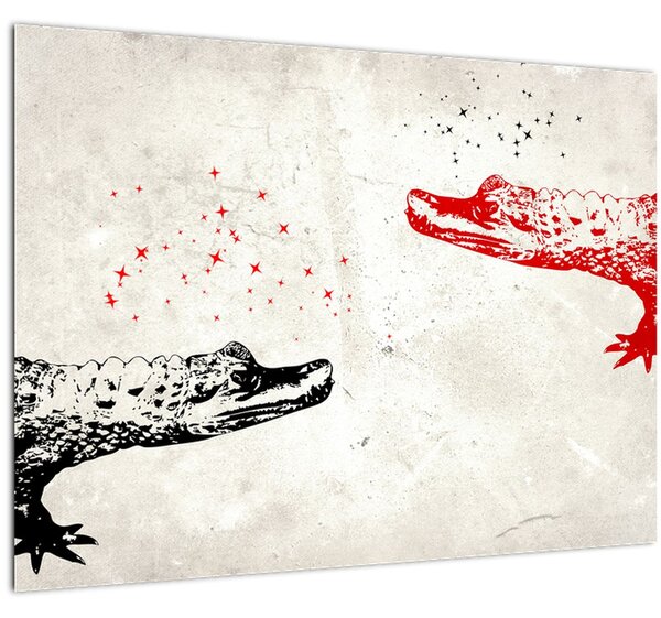 Tablou - Crocodili (70x50 cm)