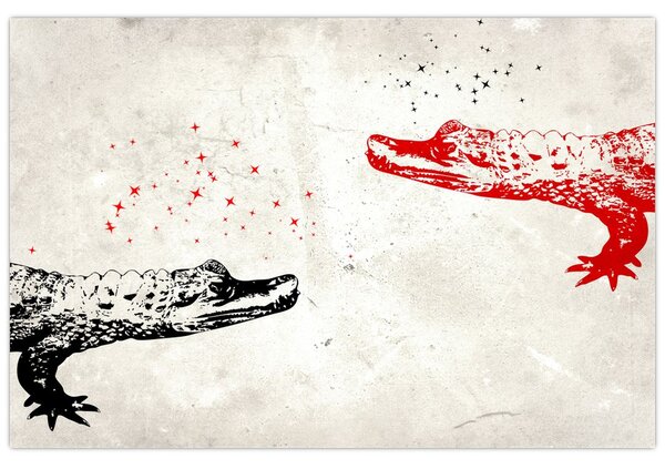 Tablou - Crocodili (90x60 cm)