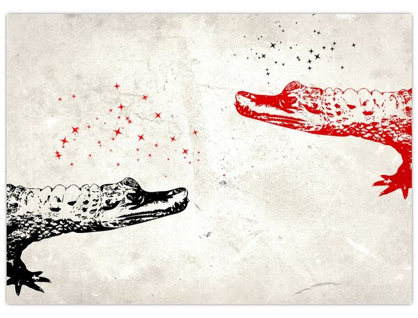 Tablou - Crocodili (70x50 cm)