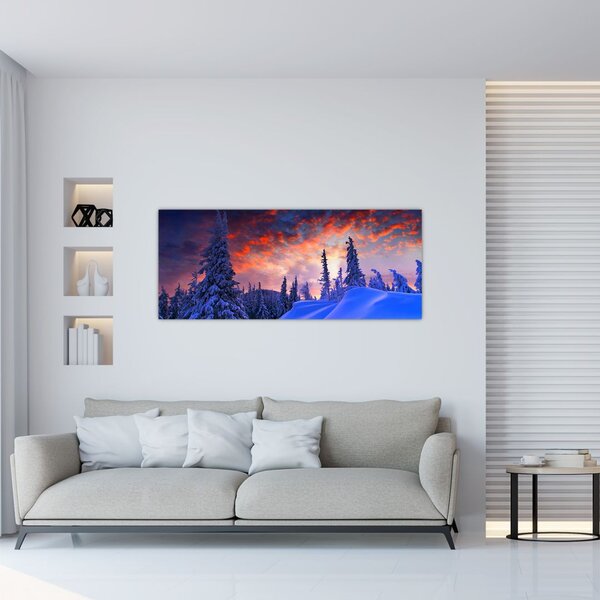 Tablou - Amurg dev iarnă (120x50 cm)