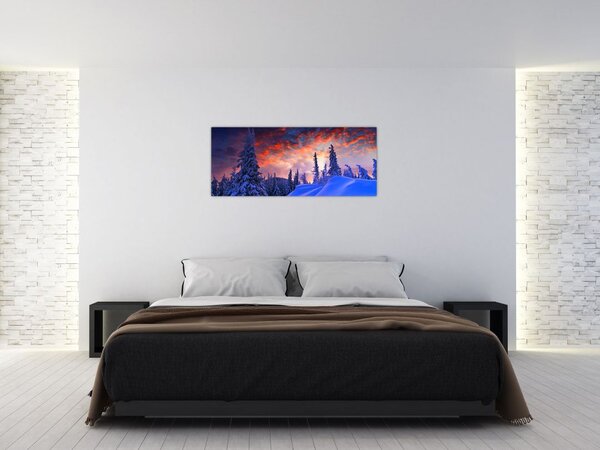 Tablou - Amurg dev iarnă (120x50 cm)