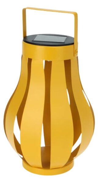 Lampă solară pentru grădină, cu LED,15x20 cm, metalică, culoare galben