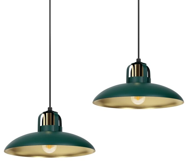 Lustră pe cablu Brilagi FLAMENGO 2xE27/60W/230V verde
