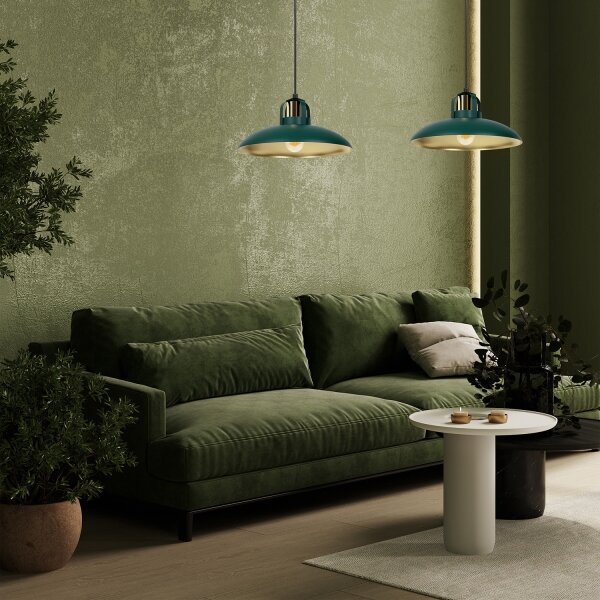 Lustră pe cablu Brilagi FLAMENGO 2xE27/60W/230V verde