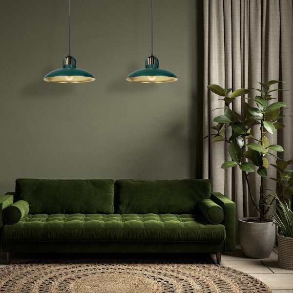 Lustră pe cablu Brilagi FLAMENGO 2xE27/60W/230V verde