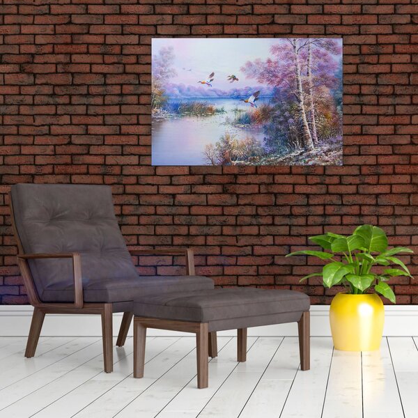 Tablou - Sosirea toamnei, pictură în ulei (90x60 cm)