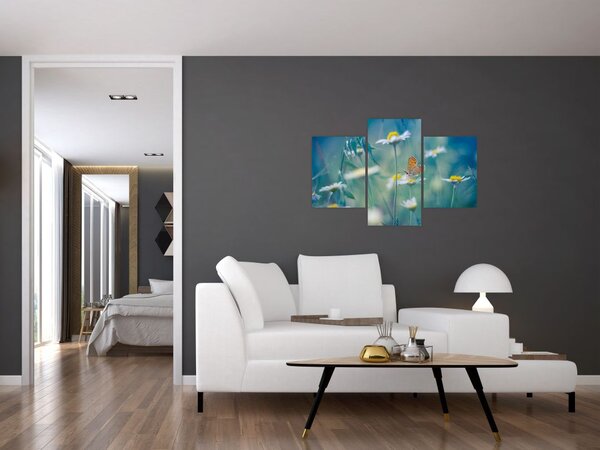 Tablou - Fluture pe margaretă (90x60 cm)