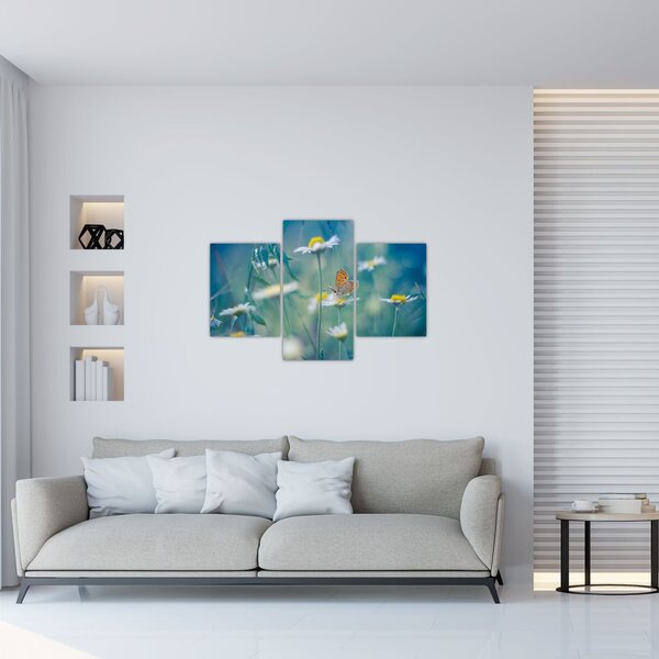 Tablou - Fluture pe margaretă (90x60 cm)