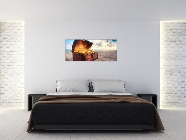 Tablou - Comoară pe plajă (120x50 cm)