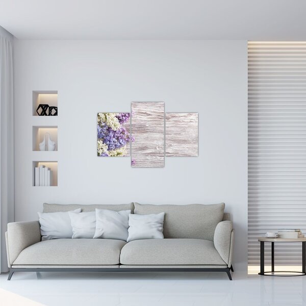 Tablou - Liliac pe lemn (90x60 cm)