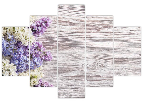 Tablou - Liliac pe lemn (150x105 cm)