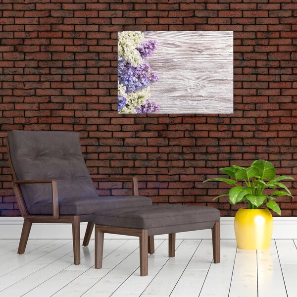 Tablou - Liliac pe lemn (70x50 cm)