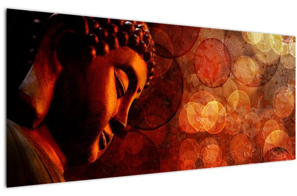 Tablou - Buddha în nuanțe roșii (120x50 cm)
